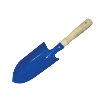 Совок посадочный широкий с дер. ручкой цветной (Н.Новгород) *125