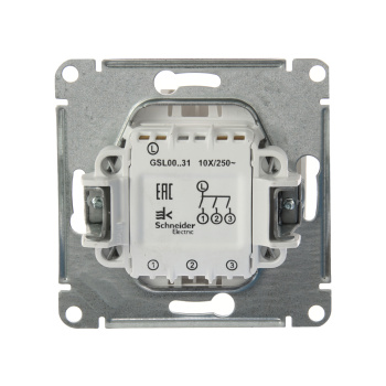 Механизм выключателя "Glossa" 3-м. алюм. SchE GSL000331   *1