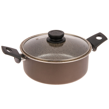 Кастрюля алюм.а/приг. Jarko "MERLETTO" 3,5л d22см Стек.кр. JMr-222-11 *1/4