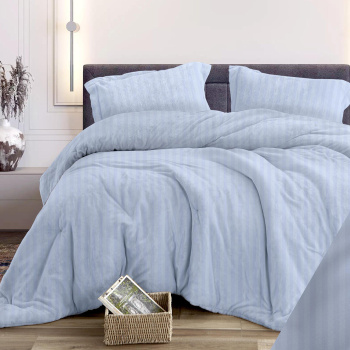 Постельное белье евро бязь-страйп 334-8/6 серебристо-серый Орхидея, наволочки 70*70 - 2шт *1/6