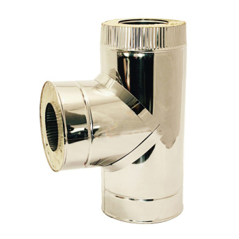 Тройник-сэндвич 135* d.115х180 нерж/оцин 0,5мм/0,5мм AISI 439 ! переход на диаметр 115*200 *1