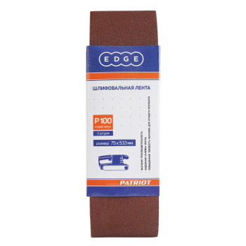 Шлифлента EDGE 75*533 P100 (набор 3шт.) PATRIOT *1/10
