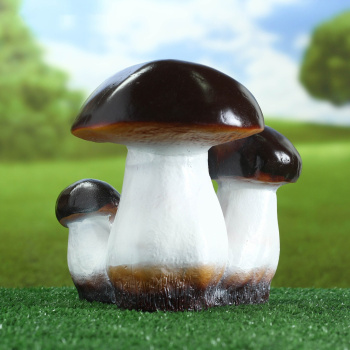 Садовая фигура "Гриб-боровик тройной" 25*23*23 см 460047