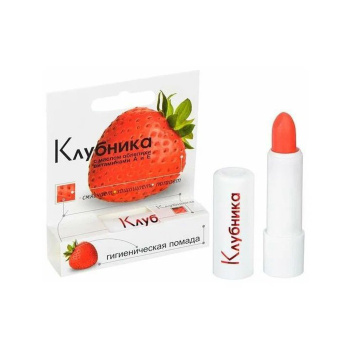 яяяГубная помада ЛАБОРАТОРИЯ ПРИРОДЫ Клубника гигиеническая 2,8гр *1