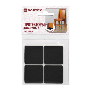 Протекторы защитные из фетра черные 38*38мм, VORTEX /30 24347 Протекторы защитные из фетра черные 38*38мм, VORTEX /30 24347