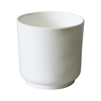 Кашпо пластм. "Дельта" 6,4л d верха 220мм h190мм со вставкой Белый Д22-10 *1/3