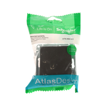 Механизм выключателя 1-кл. ATLAS DESIGN (сх.1) 10АХ мокко SchE ATN000611